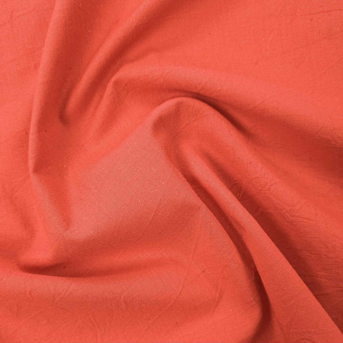 Crumple Cotton | Salmon Red