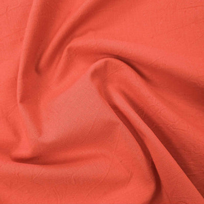 Crumple Cotton | Salmon Red