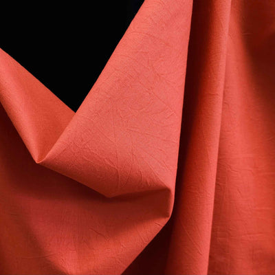 Crumple Cotton | Salmon Red