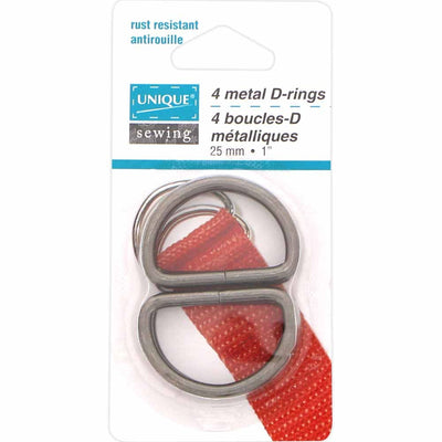 UNIQUE | Metal D-Rings | 25mm (1″) | 4 pcs.