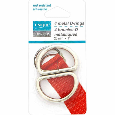 UNIQUE | Metal D-Rings | 25mm (1″) | 4 pcs.