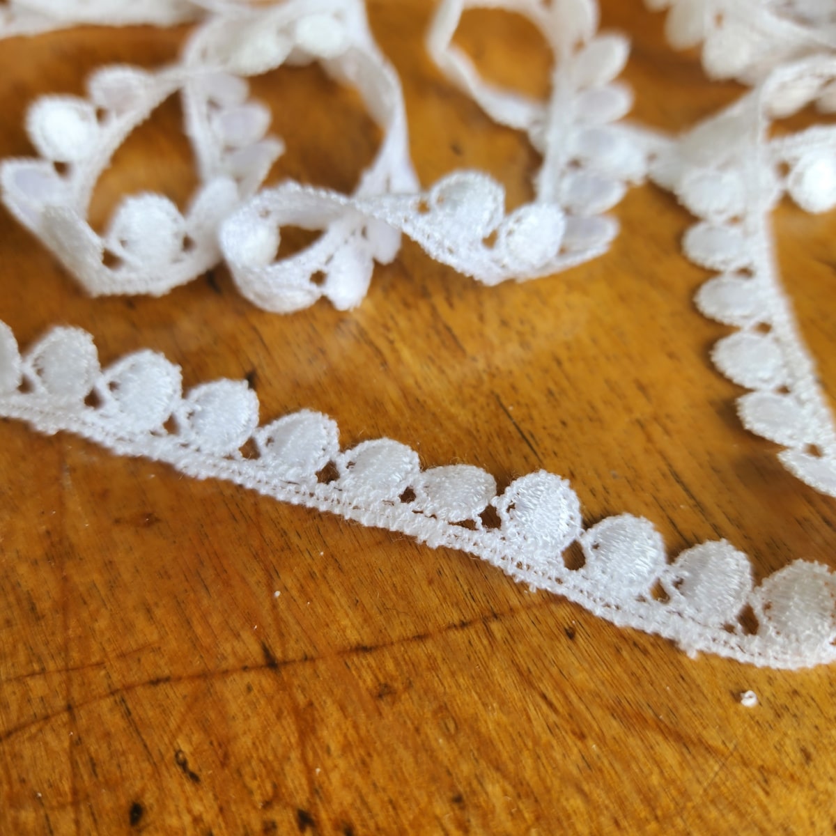 Decorative Lace Trim Ribbon - White