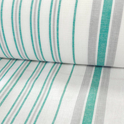 Dishcloth | Cotton & Linen | Gray & Teal Stripes
