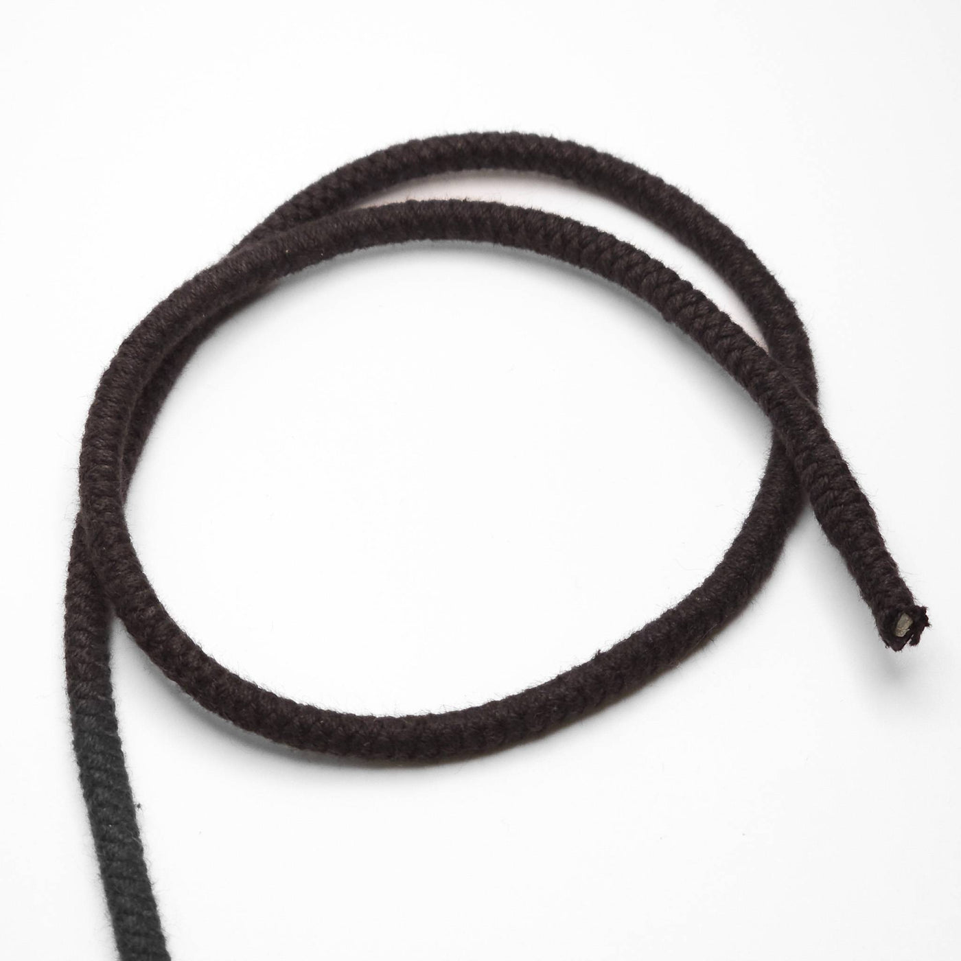Elastic Braided Cotton Cord | Black | 5 mm