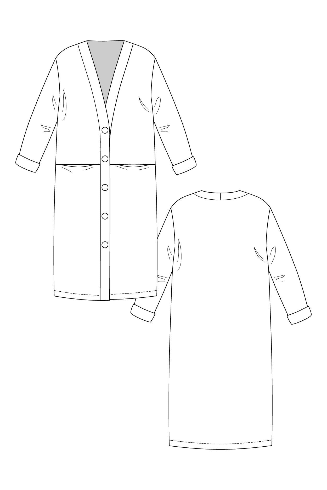 PDF Sewing Pattern | Esme maxi cardigan | Named Clothing
