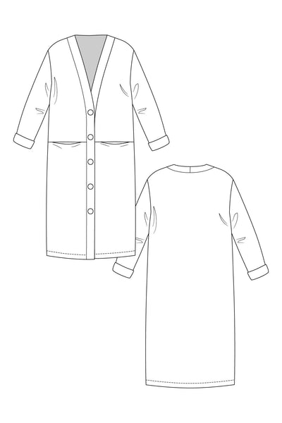 PDF Sewing Pattern | Esme maxi cardigan | Named Clothing