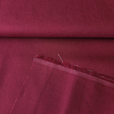 Essex Linen |  By Robert Kaufman | Bordeaux | 120 cm | END OF ROLL