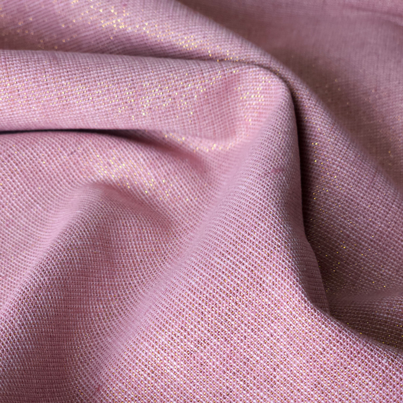 Essex Yarn Dyed Metallic | Robert Kaufman | Pink | END OF ROLL