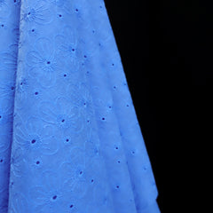 Eyelet Cotton Voile | Flowers