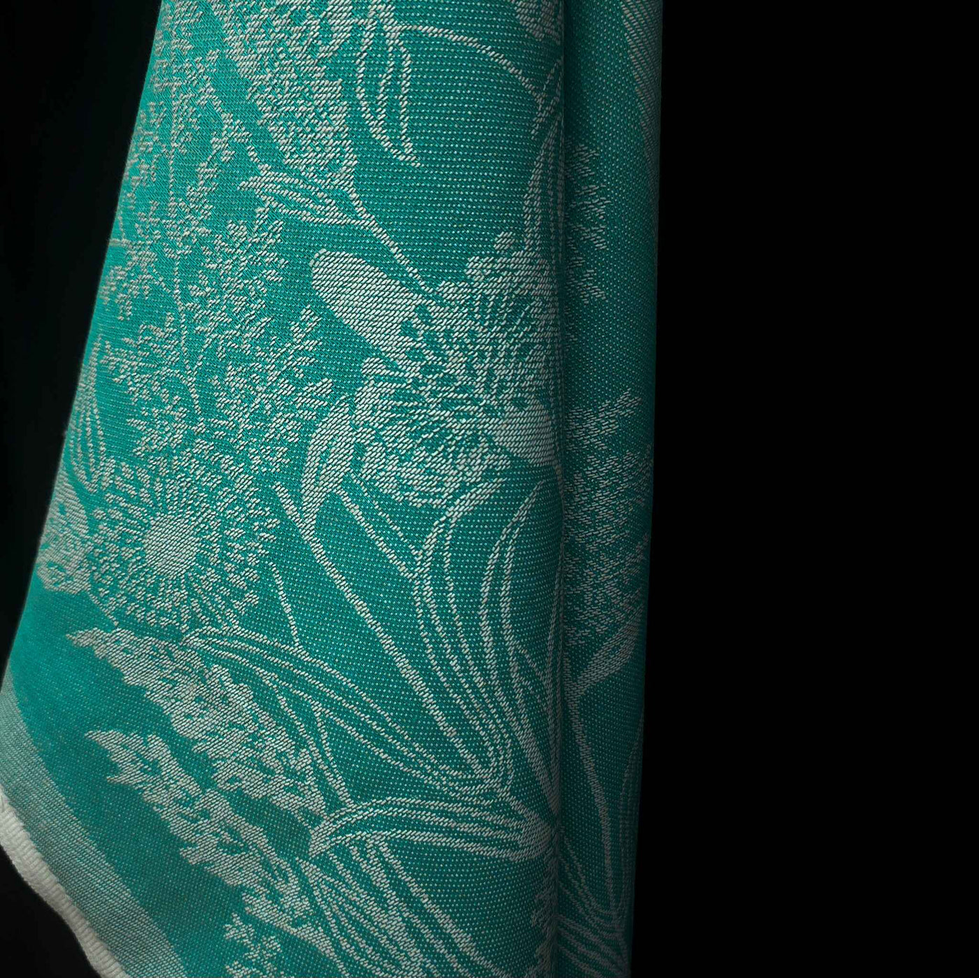 Dishcloth Fabric | Cotton & Linen | Flowers | Teal