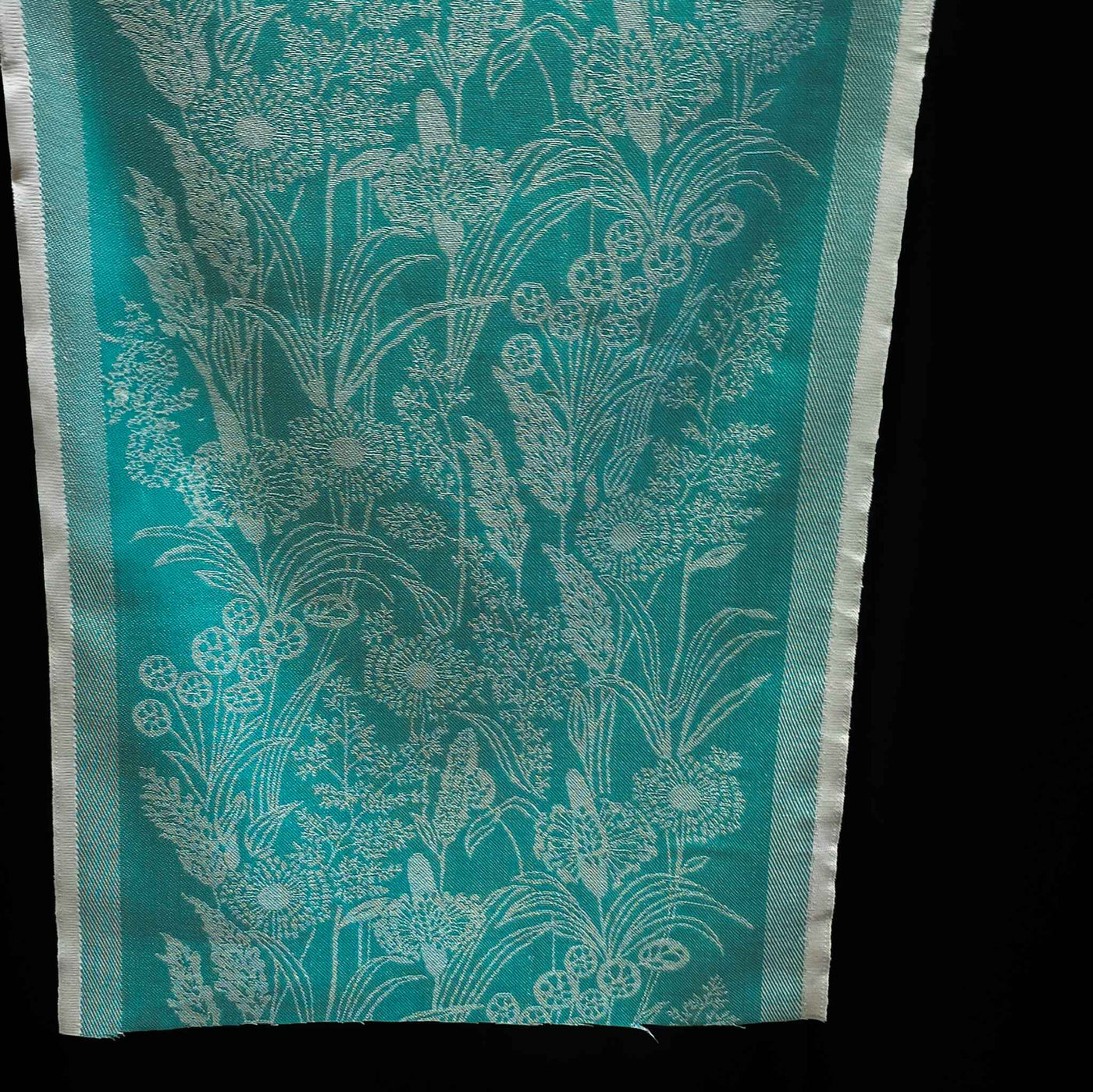 Dishcloth Fabric | Cotton & Linen | Flowers | Teal