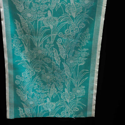 Dishcloth Fabric | Cotton & Linen | Flowers | Teal