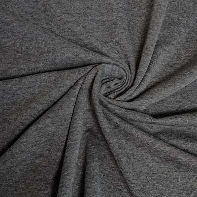 Cotton French Terry | Charcoal | 95 cm | END OF ROLL