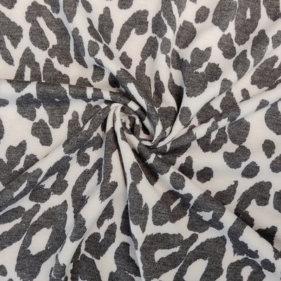 Lightweight French Terry | Leopard | White | 148 cm | END OF ROLL