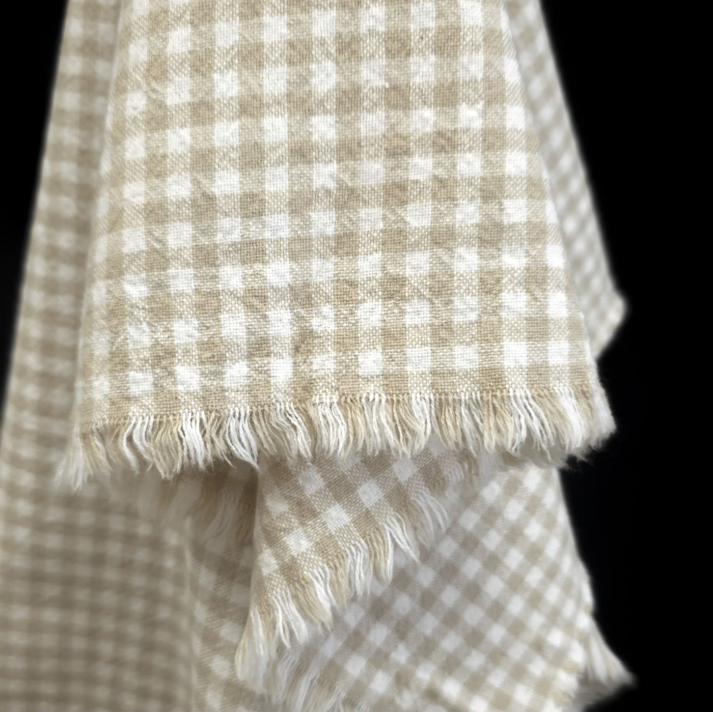 Organic Cotton | Gingham | Yarn Dyed | 5 mm - Natural 