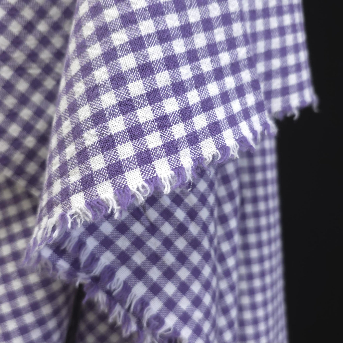 Organic Cotton | Gingham | Yarn Dyed | 5 mm - Purple Iris