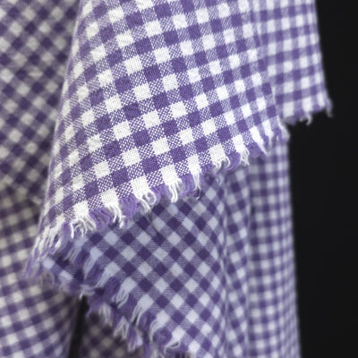 Organic Cotton | Gingham | Yarn Dyed | 5 mm - Purple Iris