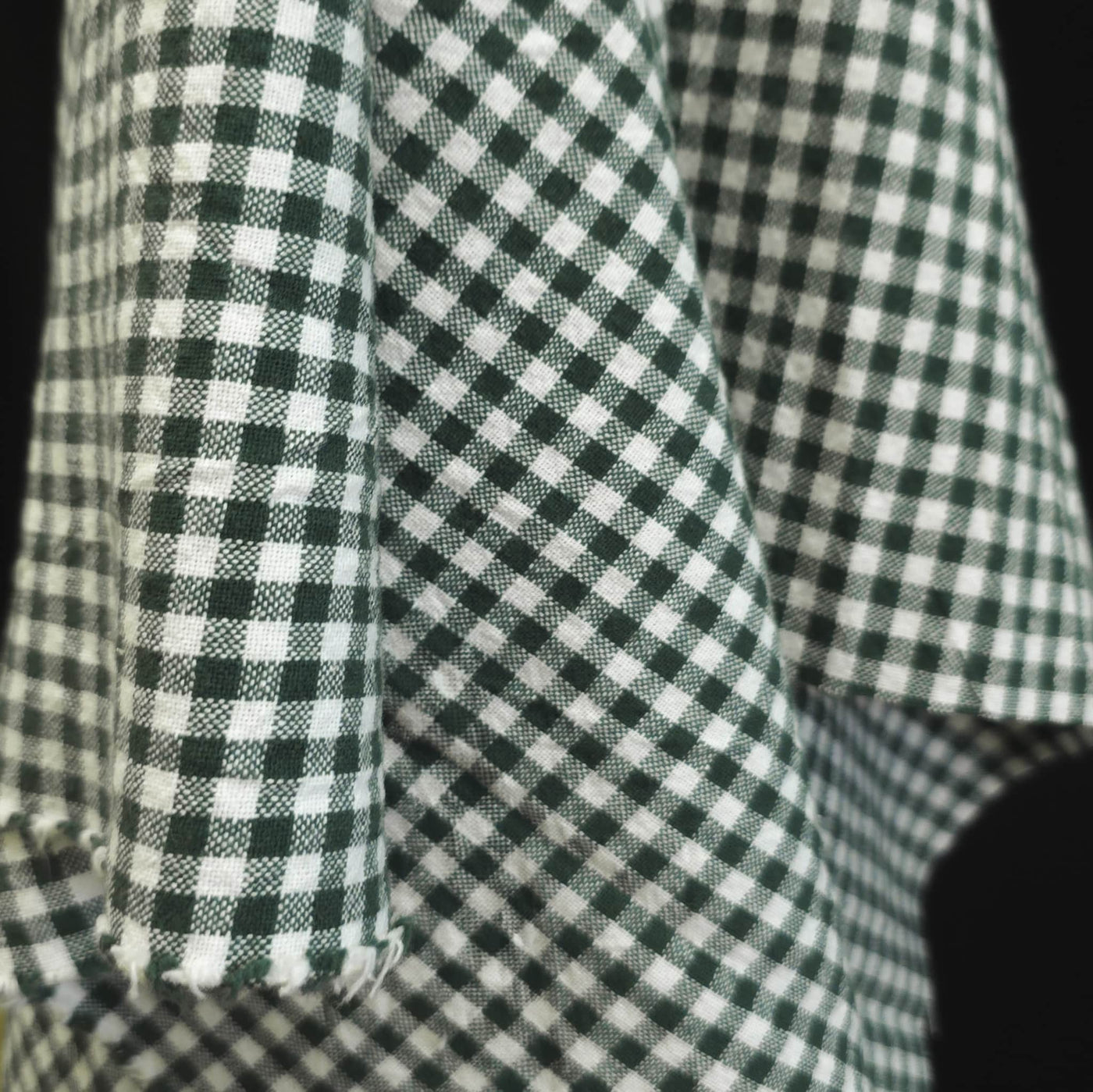 Organic Cotton | Gingham | Yarn Dyed | 5 mm - Green