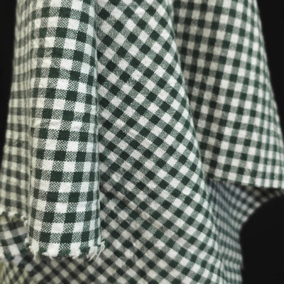 Organic Cotton | Gingham | Yarn Dyed | 5 mm - Green