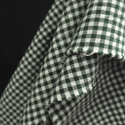 Organic Cotton | Gingham | Yarn Dyed | 5 mm - Pine Tree