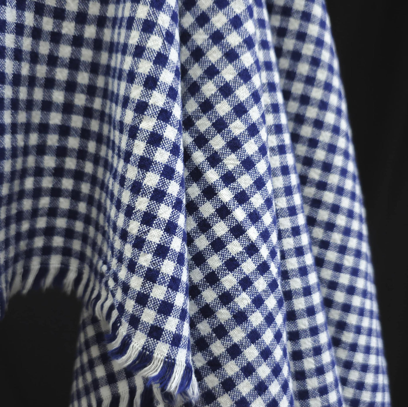 Organic Cotton | Gingham | Yarn Dyed | 5 mm - Navy