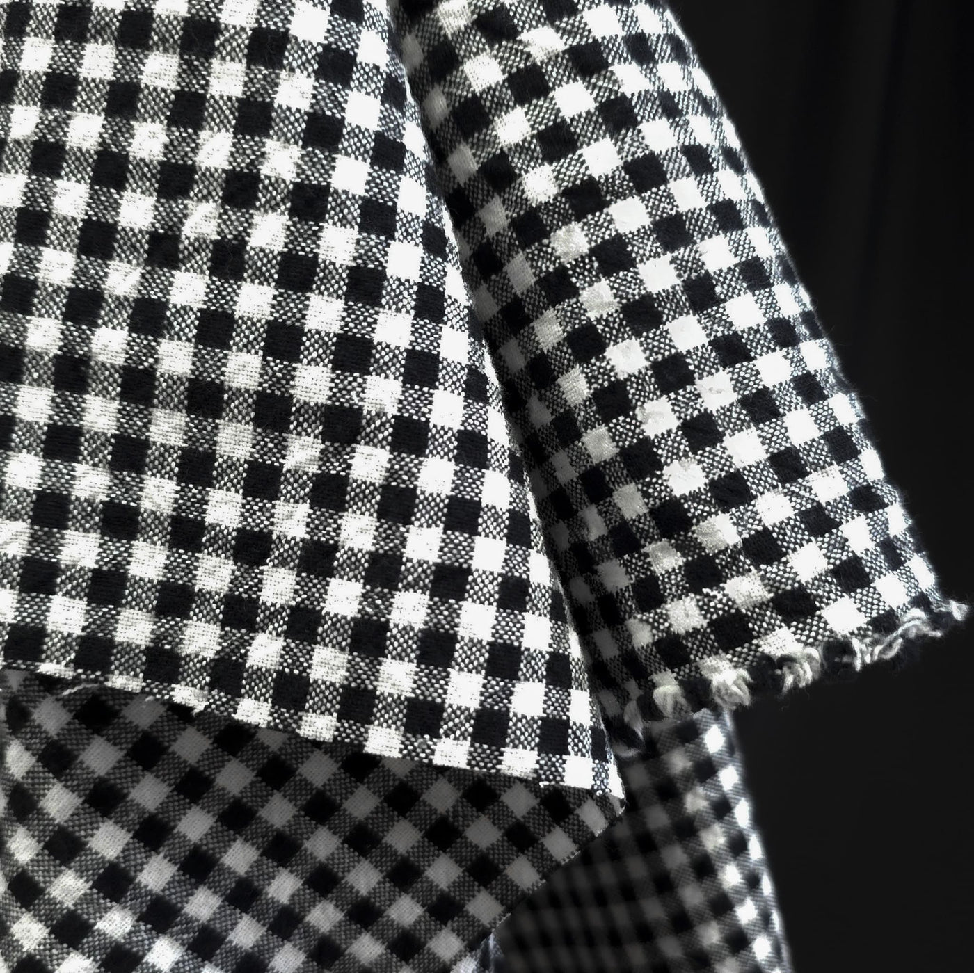 Organic Cotton | Gingham | Yarn Dyed | 5 mm - Black