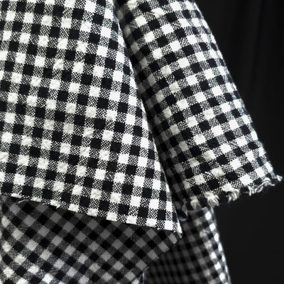 Organic Cotton | Gingham | Yarn Dyed | 5 mm - Black