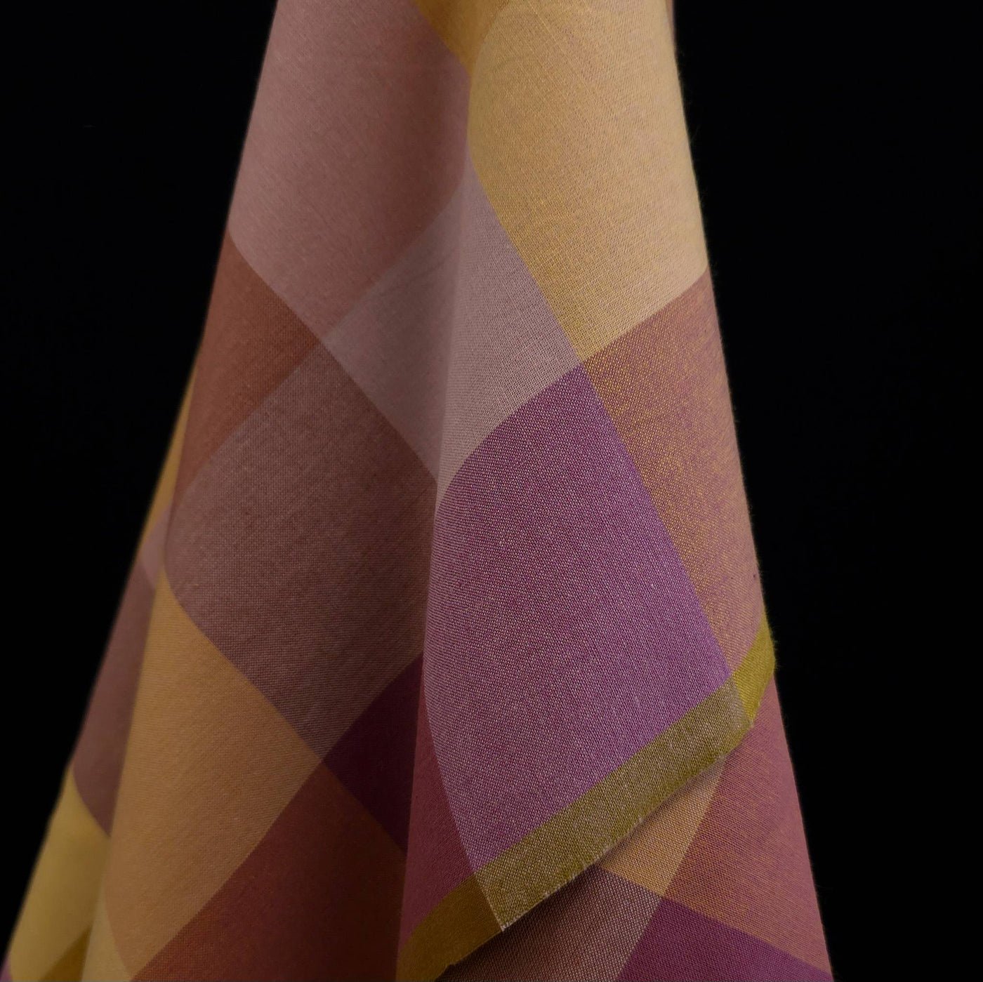 Yarn Dyed | 100% Cotton | Golden Hour | Happy Checkers in Meadow | Fableism