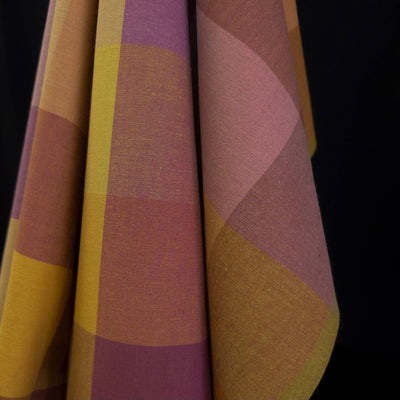 Yarn Dyed | 100% Cotton | Golden Hour | Happy Checkers in Meadow | Fableism