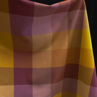 Yarn Dyed | 100% Cotton | Golden Hour | Happy Checkers in Meadow | Fableism