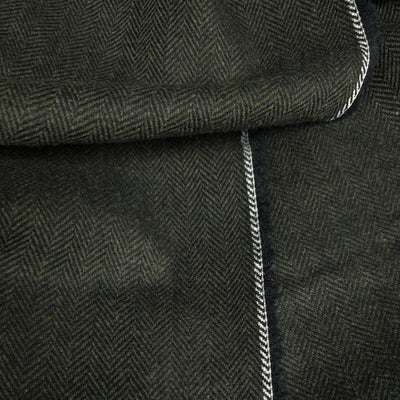 Wool Blend Herringbone | Olive Green 