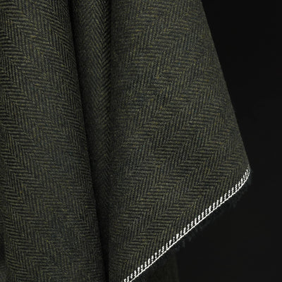 Wool Blend Herringbone | Olive Green 