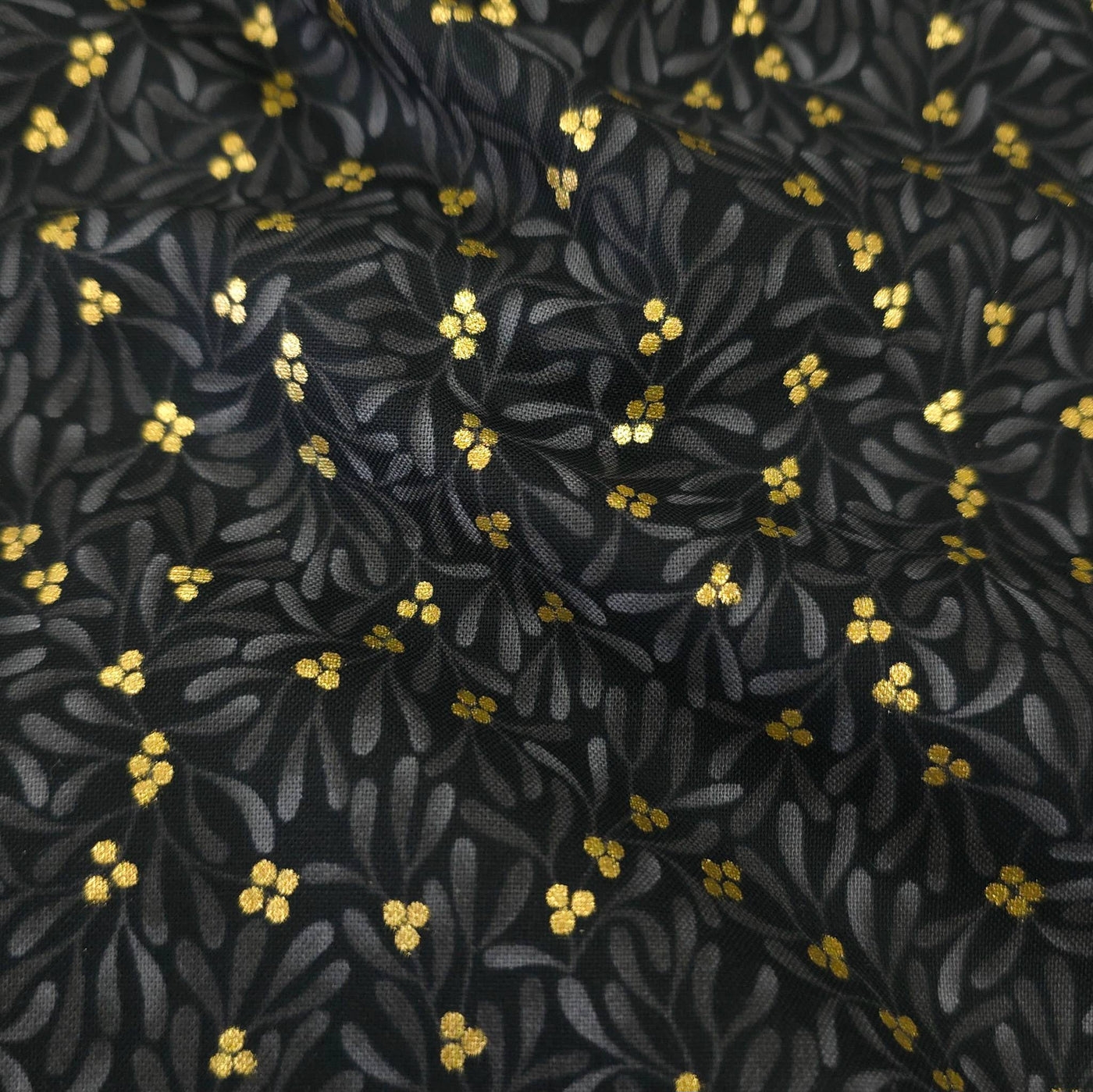 100% Cotton | Holiday Flourish | Festive Finery | Robert Kaufman - Black