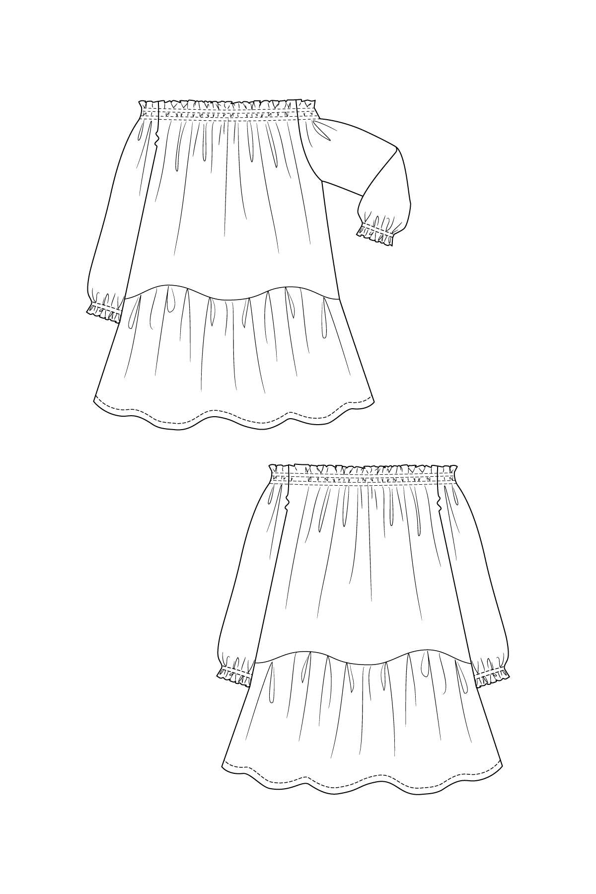 PDF Sewing Pattern | Ilma smock dress &amp; top | Named Clothing