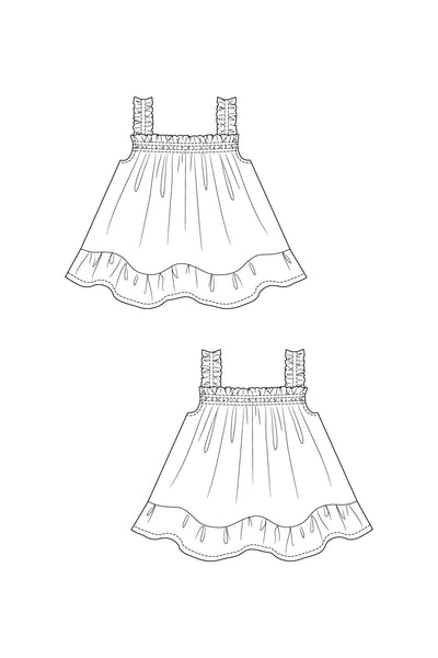 PDF Sewing Pattern | Ilma smock dress &amp; top | Named Clothing