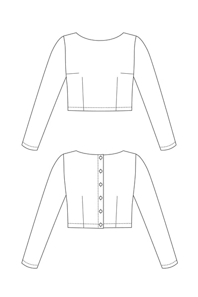 PDF Sewing Pattern | Kanerva Button-Back Tee | Named Clothing