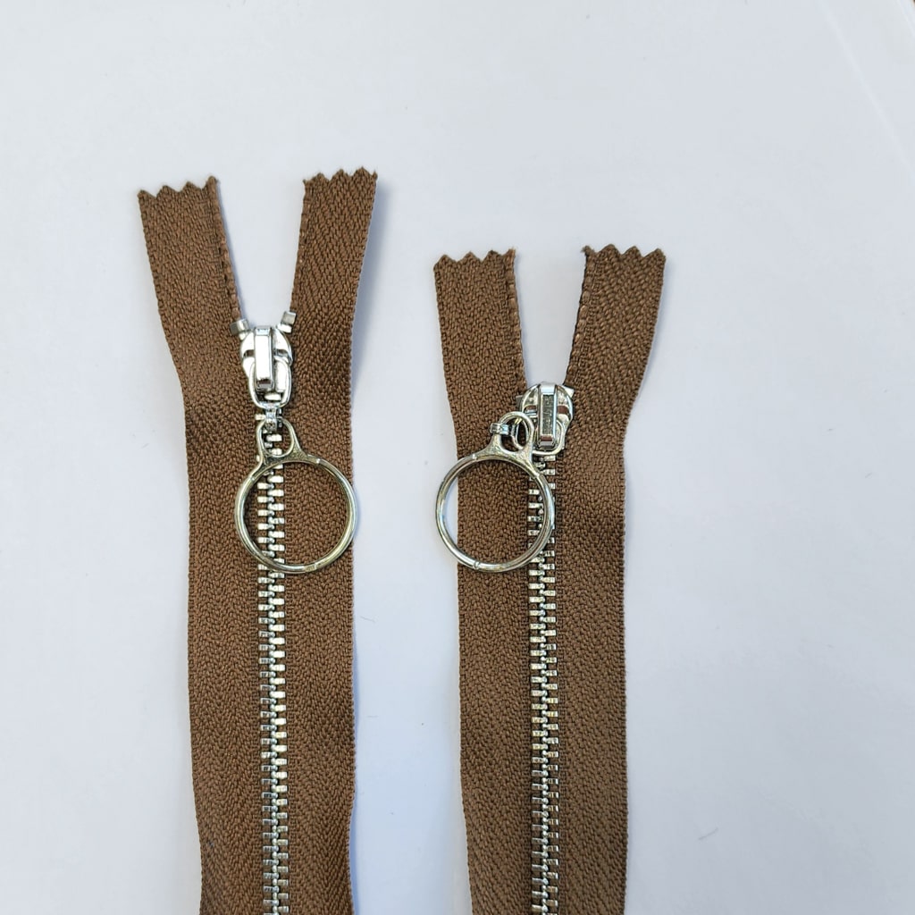 KKF Nickel Zipper #3 - 5" - Brown