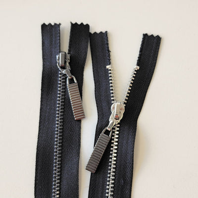 KKF Nickel Zipper 6.5" - BlackClosed End Zipper |