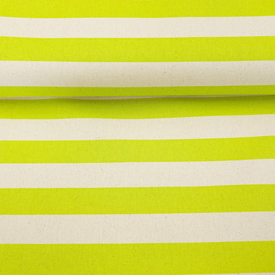 Sevenberry Canvas | Stripes | Lime | By Robert Kaufman