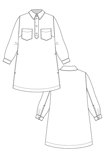 PDF Sewing Pattern | Loviisa Denim Dress | Named Clothing