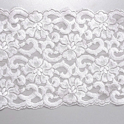 Ivory Cream Stretch Lace Galloon Trim 16cm Width Ideal for Sewing or  Lingerie