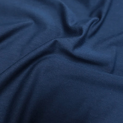 Laguna Cotton Jersey | Navy | By Robert Kaufman | 132 cm | END OF ROLL