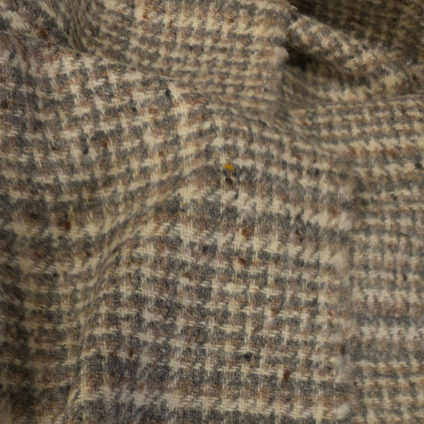 Wool | Yarn Dyed | Large Check in Beige, Gray & Natural