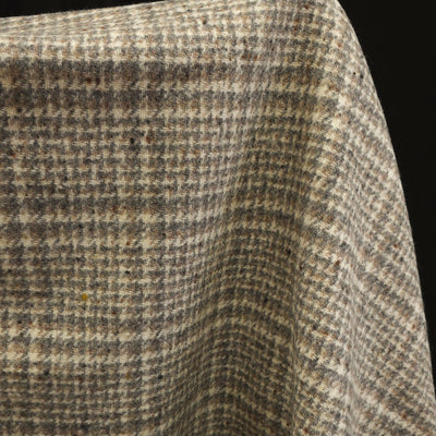 Wool | Yarn Dyed | Large Check in Beige, Gray & Natural