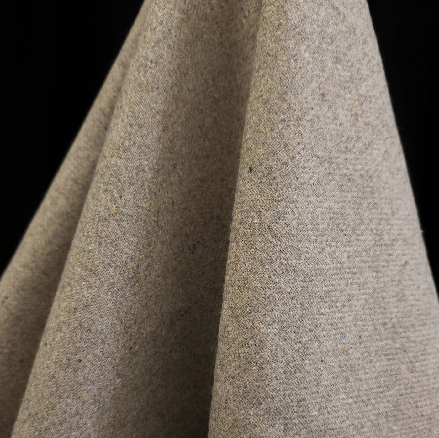 Wool Blend | Mini Chevron | Soft Beige & Gray