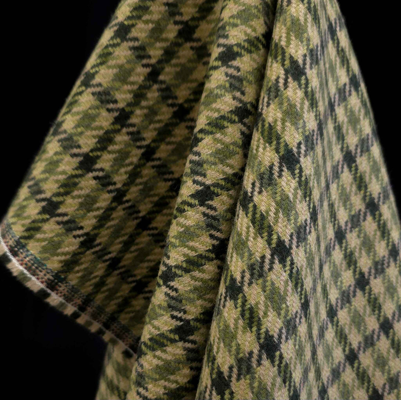 Wool Blend | Houndstooth | Green