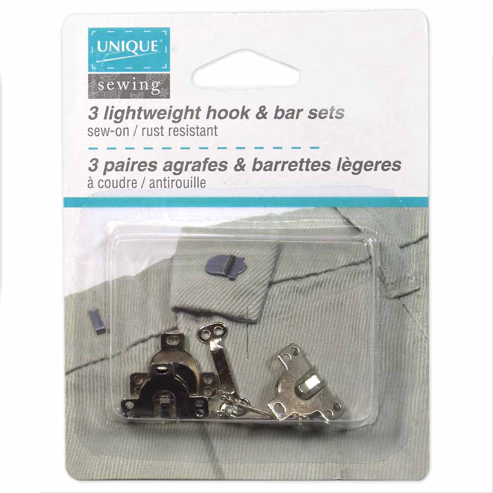 UNIQUE SEWING | Lightweight Hook & Bar Sets | 3 sets