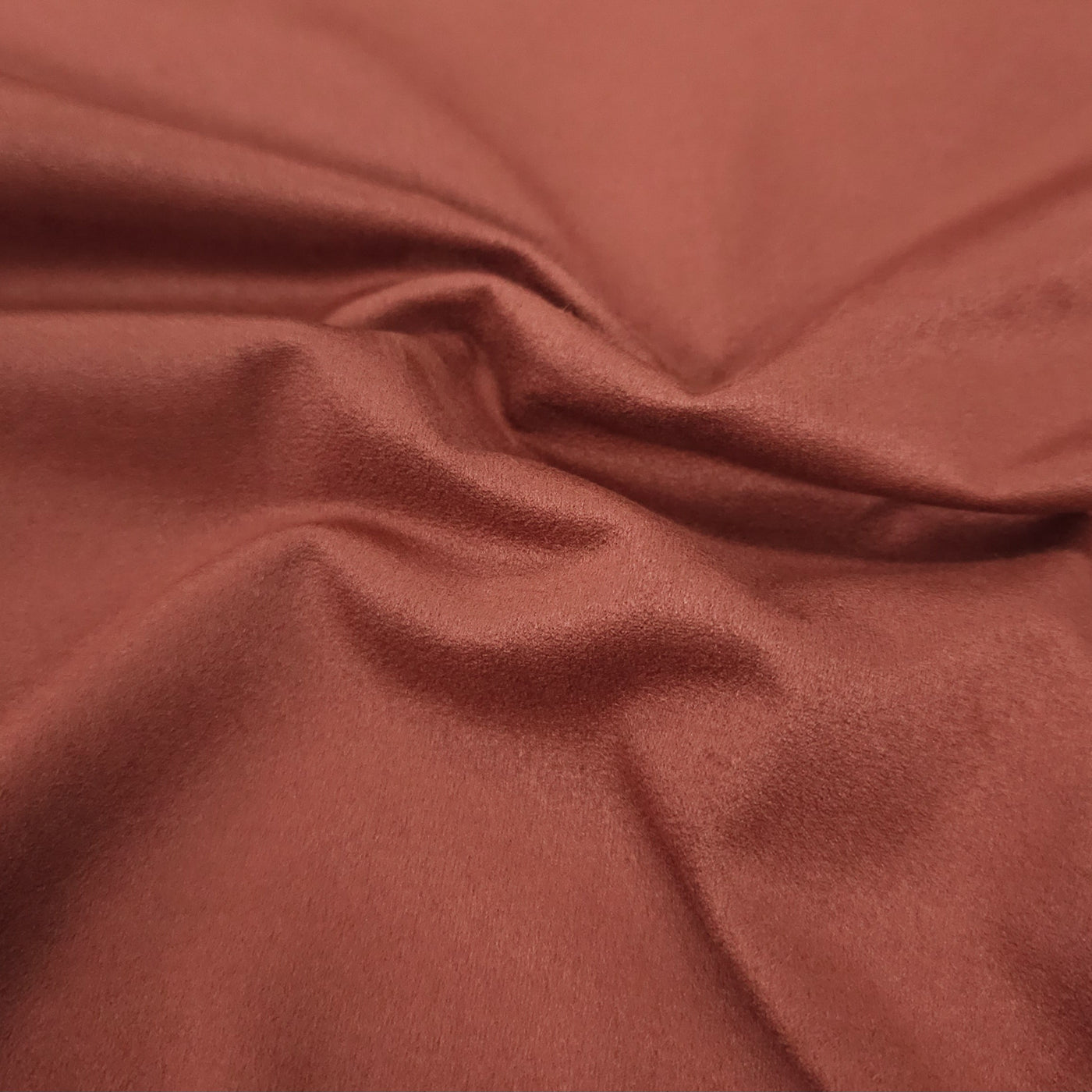Lightweight Stretch Faux Suede | Terracota | 47 cm | END OF ROLL