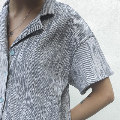 crumple cotton stripe 