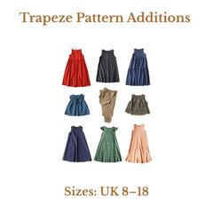 PDF SEWING PATTERN | Trapeze Pattern Additions | Merchant & Mills | UK 8–18